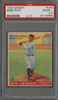 1933 Goudey #144 Babe Ruth – PSA GD+ 2.5